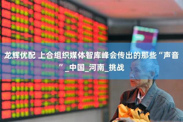 龙辉优配 上合组织媒体智库峰会传出的那些“声音”_中国_河南_挑战